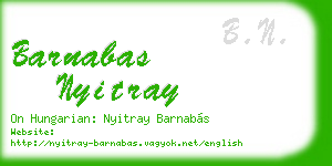 barnabas nyitray business card