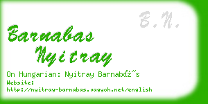 barnabas nyitray business card
